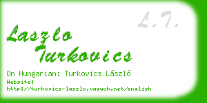 laszlo turkovics business card