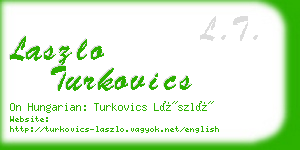 laszlo turkovics business card